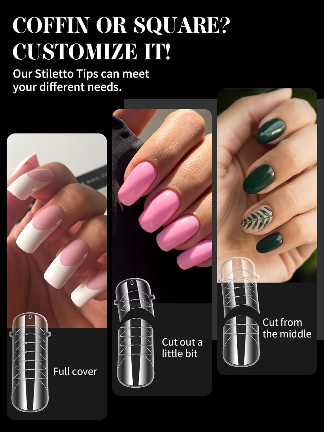 EBANKU Clear Matte Poly Gel Nail Forms 4 Styles, 96PCS Dual Nail Forms Full Cover Nail Mold Tips Acrylic Nail Extension Tools 12 Sizes Scale for Poly Gel Nail Art Salon Nails Design-Velvo Beauty