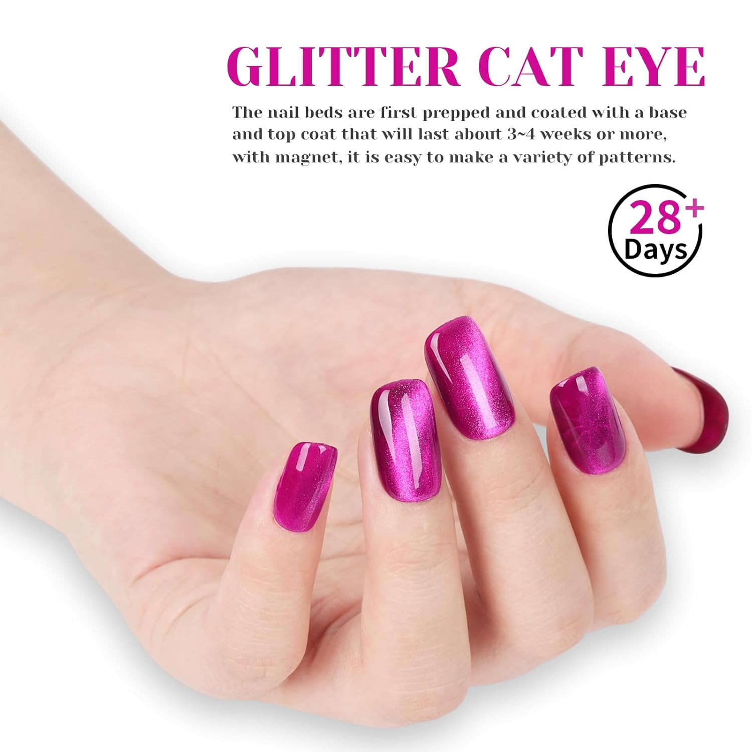 Purple Cat Eye Gel Nail Polish - Perfect for DIY at Home & Ideal Gift for Nail Art Lovers!-Velvo Beauty