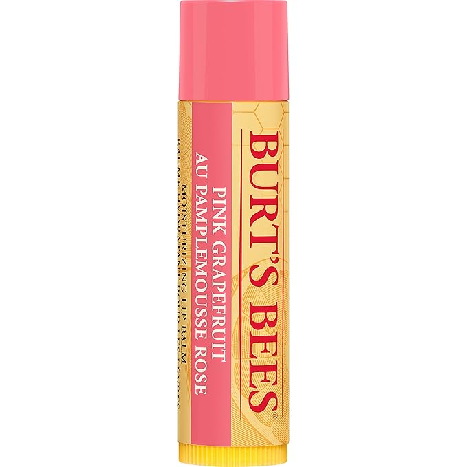 Burt's Bees Lip Balm - Pink Grapefruit, Lip Moisturizer With Responsibly Sourced Beeswax, Tint-Free, Natural Origin Conditioning Lip Treatment, 2 Tubes, 0.15 oz.-Velvo Beauty