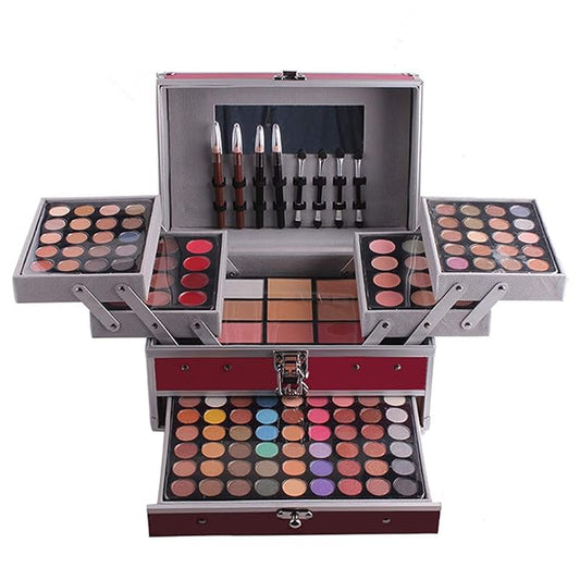 Pure Vie All In One Makeup Palette Gift Set Including 94 Eyeshadow, 12 Concealer, 3 Pressed Powder, 12 Lip Gloss, 3 Blush, 8 Eyebrow Powder - Harmony Makeup Contouring Kit for Salon and Daily Use #N4-Velvo Beauty