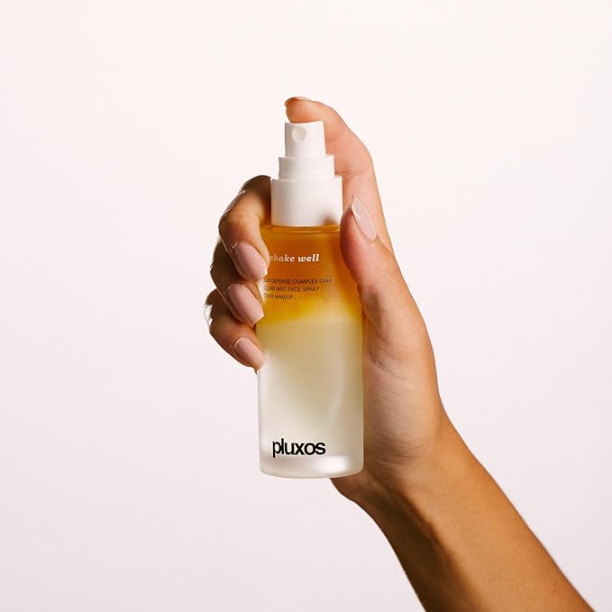 | PLUXOS 47 | SUNSCREEN + SKINCARE SPF 47 FACE MIST SPRAY (Vanilla) | SUN DEFENSE COMPLEX CARE | Apply Over Makeup, Broad Spectrum, Clear, Light, Vegan, Hydrate, Fight Acne, Anti-Aging, Cell Repair-Velvo Beauty