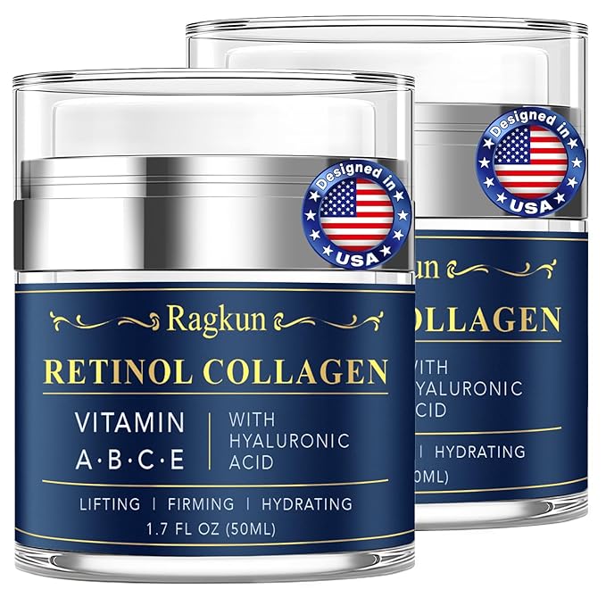 Retinol Cream for Face, Collagen Neck Creams for Tightening and Firming, Anti Aging Day & Night Facial Moisturizer for Women & Men, Instant Face Lift Wrinkle Cream 2-Pack-Velvo Beauty