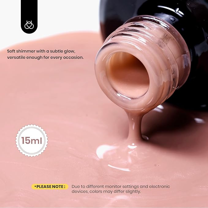 Beetles Builder Gel for Nails, 7 in 1 Nude Brown Colored Strengthener Gel in a Bottle for Nail Extension Nail Apex Building UV LED Lamp Cured DIY at Home Beauty Gift Sets for Women,Base Coat Need-Velvo Beauty