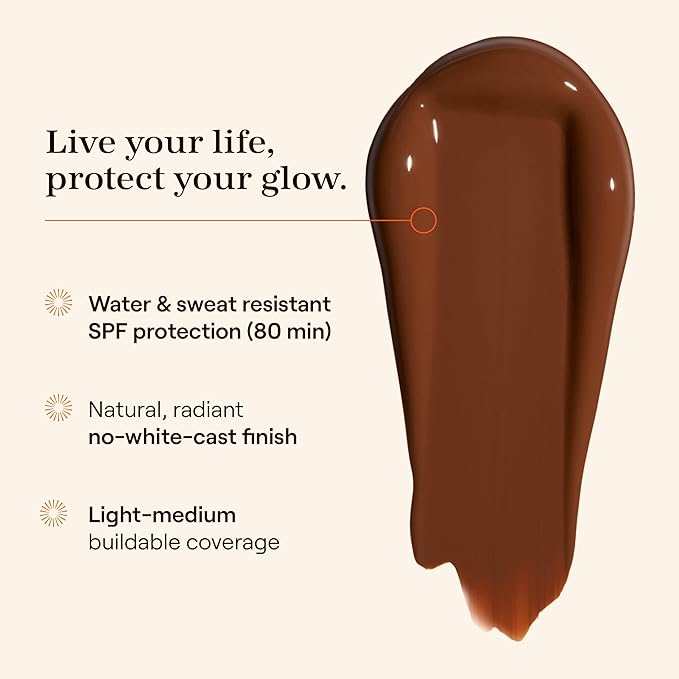 Live Tinted Hueguard Skin Tint SPF 50 - Tinted Mineral Sunscreen with Light-Medium Buildable Coverage With a Hydrating and Radiant Finish - Water and Sweat Resistant, 1.35 fl oz - Shade 02-Velvo Beauty