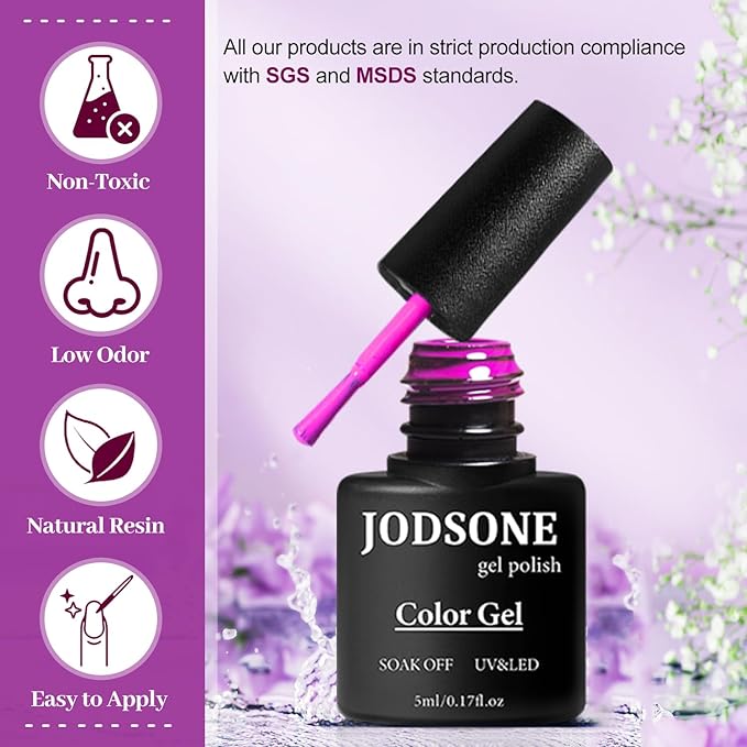 JODSONE 32+4 Pcs Gel Nail Polish Kit Soak Off Gel Polish Set Glitter Gel Nail Kit Nail Art Salon DIY at Home Manicure Kit-Velvo Beauty