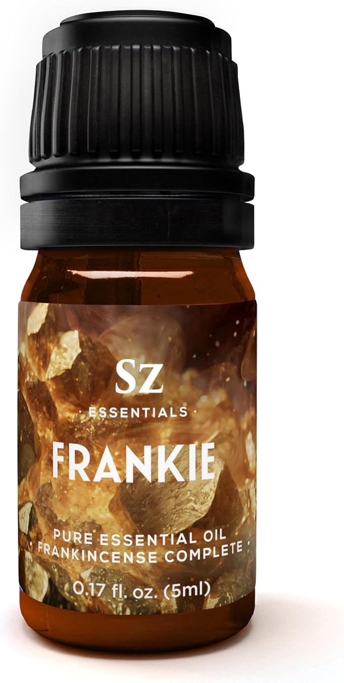 Frankie - Frankincense Complete Pure Essential Oil - 100% Natural and Undiluted - Extracted from 5 top Boswellia Trees - Warm & Rich Balsamic Scent with Hints of Earthy Spice -0.17 oz-Velvo Beauty