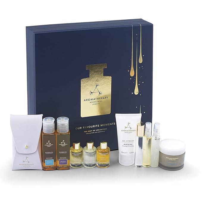Aromatherapy Associates Our Favorite Moments. Luxurious Gift Collection of Bath and Shower Oils, Mists, Roller Balls and Body Oil. Made with Premium Essential Oils for Relaxation (1 count)-Velvo Beauty