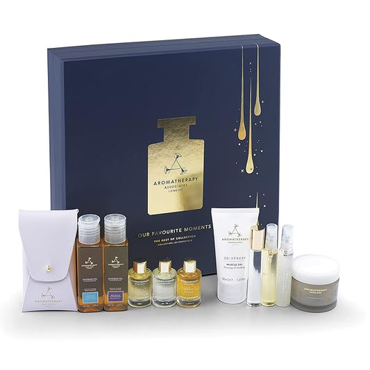 Aromatherapy Associates Our Favorite Moments. Luxurious Gift Collection of Bath and Shower Oils, Mists, Roller Balls and Body Oil. Made with Premium Essential Oils for Relaxation (1 count)-Velvo Beauty