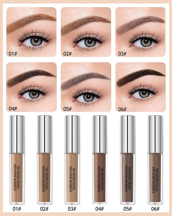 Waterproof Long Lasting Smudge-Proof Liquid Eyebrow Makeup, Tinted Eyebrow Gel, Volumizing Enhance Brow Mascara for Women, With Brow Razor Brush - 05 Taupe-Velvo Beauty