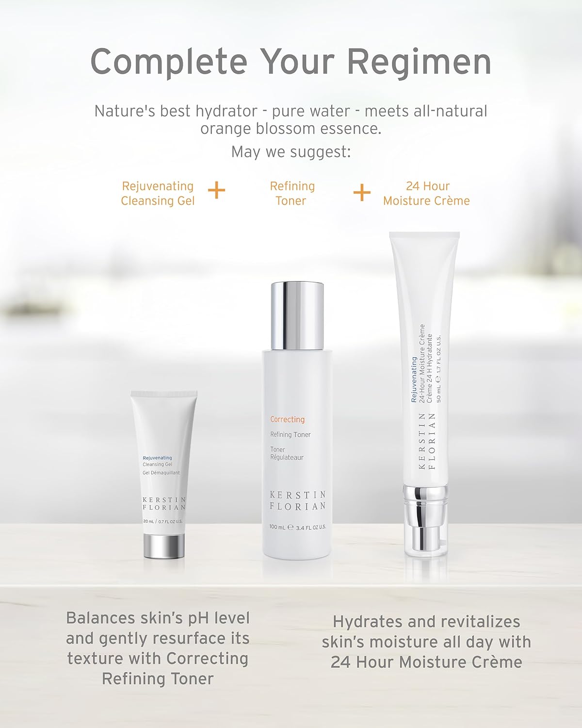 Kerstin Florian Rejuvenating Cleansing Gel | Travel Size | Gentle Face Wash Cleanser and Makeup Remover for Women | Gentle Formula Removes Dirt & Oils to Clarify and Brighten Skin, .7 fl oz-Velvo Beauty