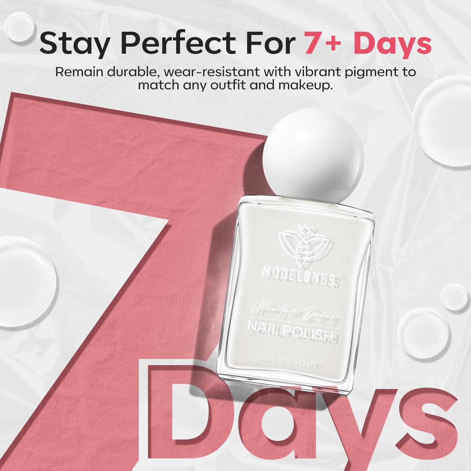 modelones Milky White Nail Polish, 15 ml Jelly Milky White Sheer Clear Nail Polish, Quick Dry Nail Lacquer Strengthener Long Last Nail Art DIY Manicure Gift for Women Girls 0.5 Fl Oz-Velvo Beauty