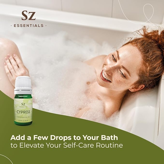 Cypress Essential Oil (Cupressus sempervirens) - 100% Pure & Undiluted - Fresh Crisp & Woody Aroma with Overtones of Earth and Evergreen - Therapeutic Grade and Vegan - 0.17 oz (5ml)-Velvo Beauty