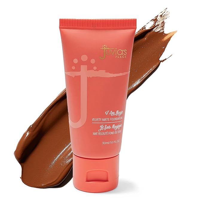 Juvia's Place I Am Magic Velvety Matte Liquid Foundation 200 - Kenya - Deep Dark w/Warm Golden Undertone, Makeup Foundation Full Coverage, Lightweight, Long Wear, Velvety Matte Finish-Velvo Beauty