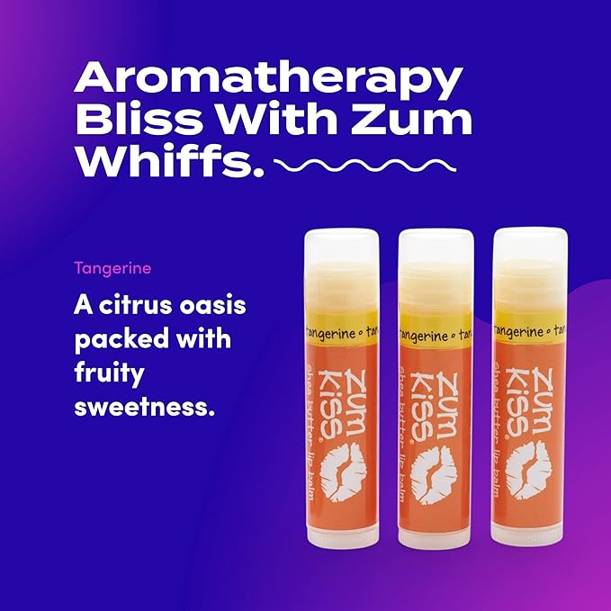 Zum Tangerine Kiss Stick (Pack of 3) with Certified Organic Sunflower Seed Oil, Beeswax, Shea Butter, Pure Essential Oils, Candelila Wax, Vitamin E and Honey, 0.15 oz-Velvo Beauty