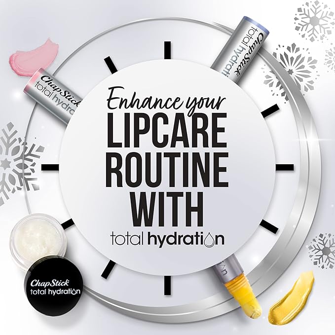 ChapStick Total Hydration Lip Kit Gift Set, Lip Moisturizer, Lip Scrub and Lip Balm Set - 4 Count-Velvo Beauty