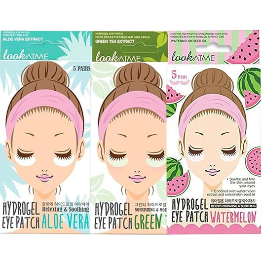 Under Eye Patches for Dark Circles and Puffiness - Korean Skin Care Caffeine Collagen Eye Patches for Puffy Eyes - Hydrogel Eye Patch - Aloe Vera, Watermelon, Green Tea Gel Eye Pads - 75 Pairs-Velvo Beauty
