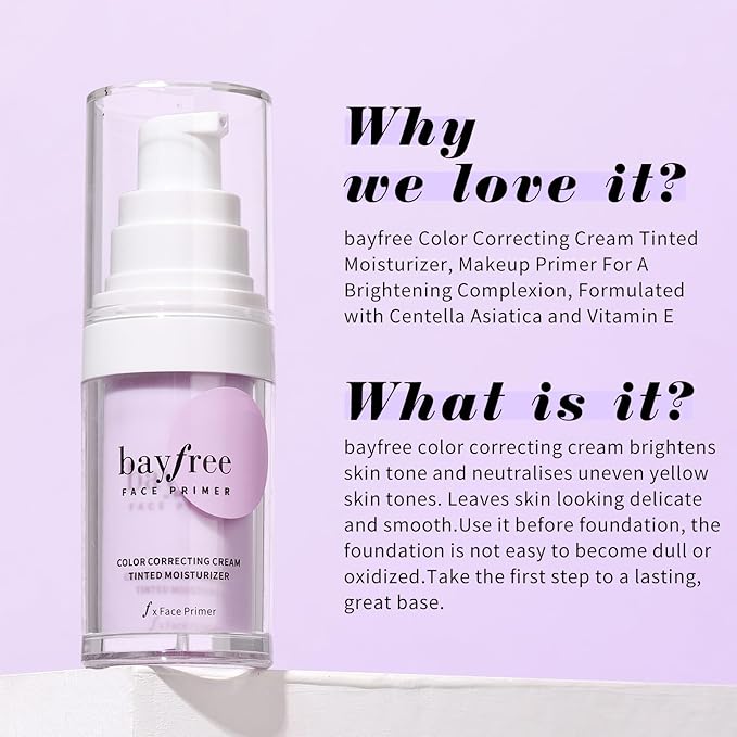 Color Correcting Cream Tinted Moisturizer, Makeup Primer for A Brightening Complexion, Formulated with Centella Asiatica and Vitamin E-Velvo Beauty
