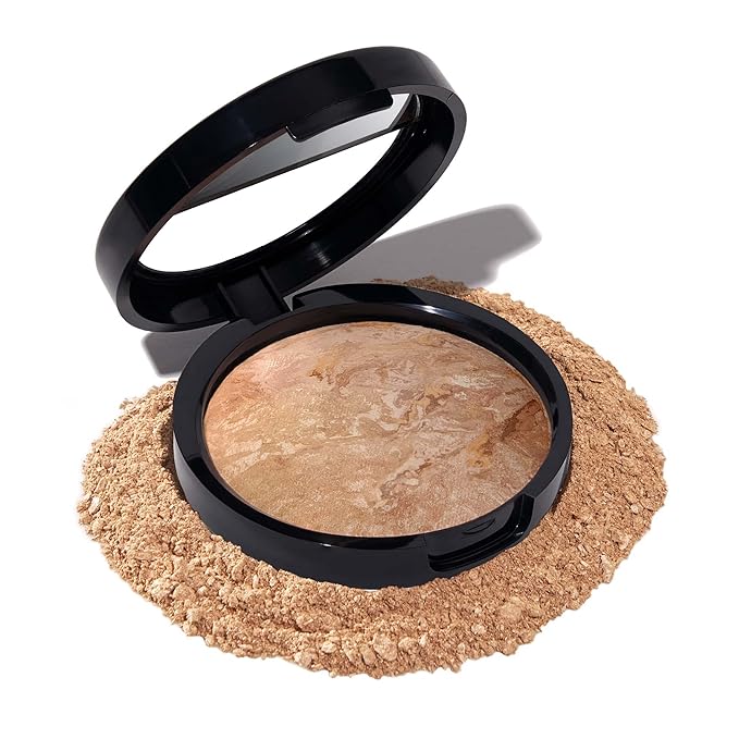 LAURA GELLER NEW YORK Award-Winning Baked Balance-n-Brighten Color Correcting Powder Foundation - Medium - Buildable Light to Medium Coverage - Demi-Matte Natural Finish-Velvo Beauty