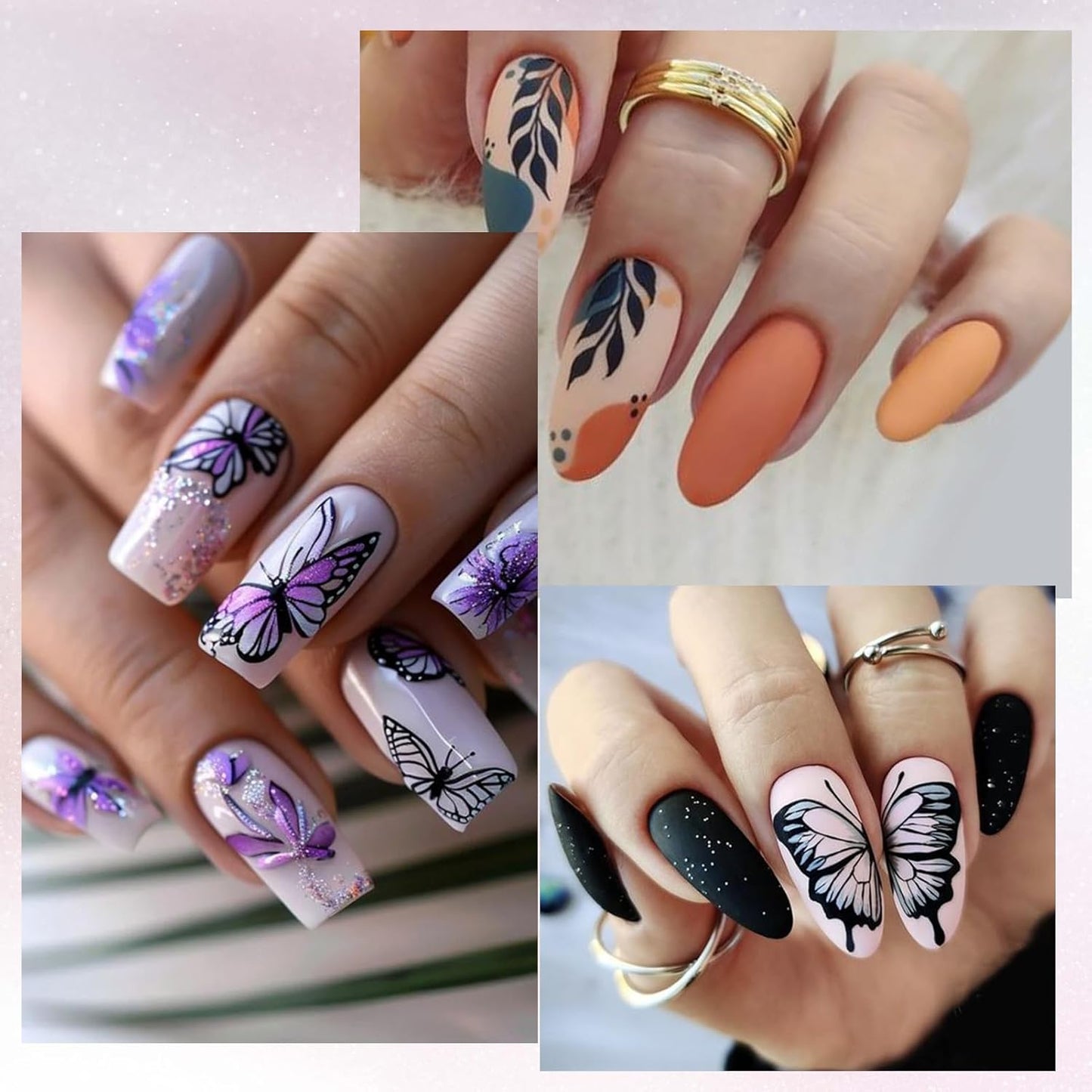 Born Pretty Nail Stamping Plates Set Nail Art Image Plates Plaid Flowers Leaves Geometric French Stamp Templates Kit Image Manicuring DIY Printing Tools 6PCS-Velvo Beauty