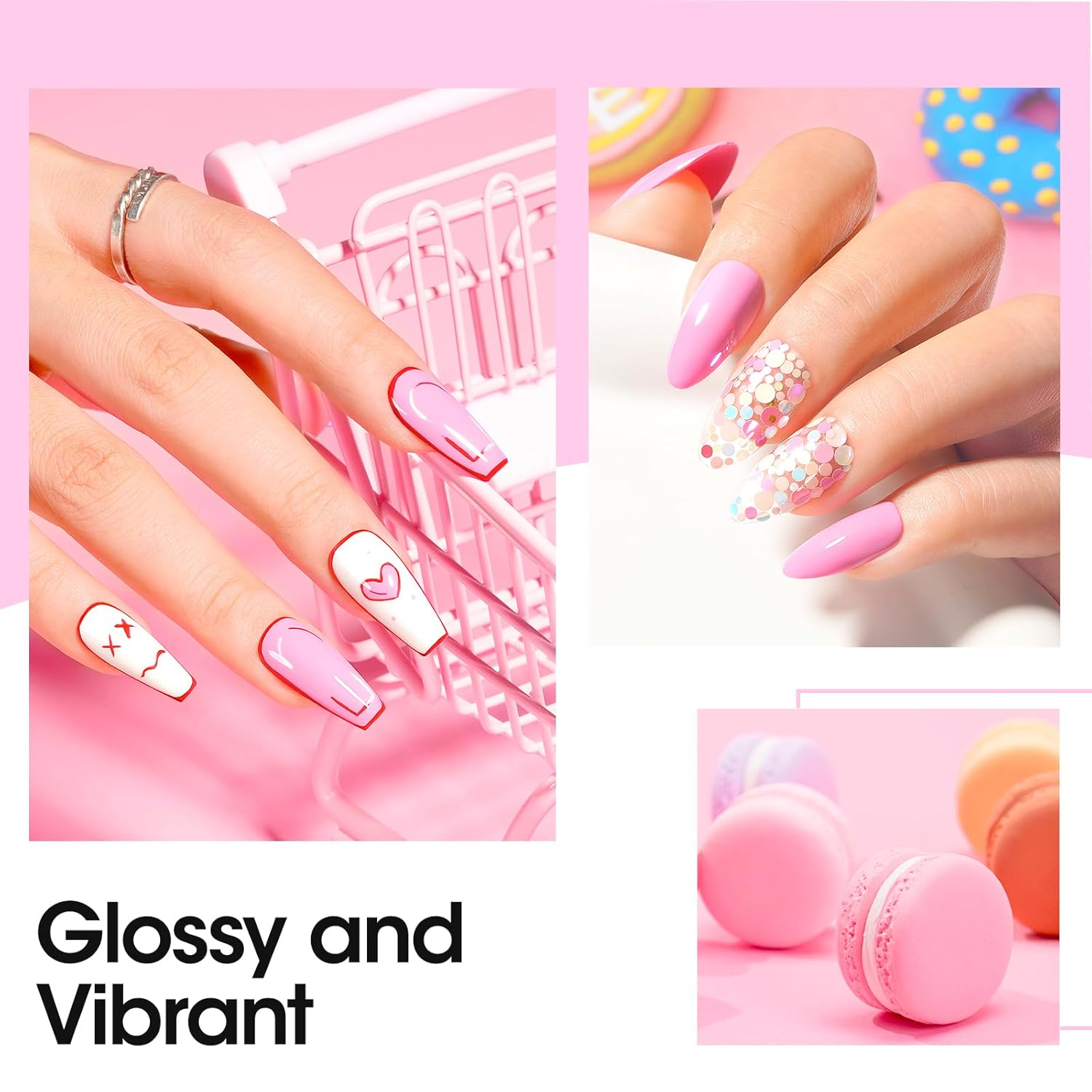 Gellen Pink Gel Nail Polish, 18ML 1Pc Pink Purple Gel Polish Soak off UV LED Nail Lamp Pink Nail Polish for Spring Summer Salon DIY Nail Art Manicure at Home Holiday Gift for Women, 0.61 Fl Oz-Velvo Beauty