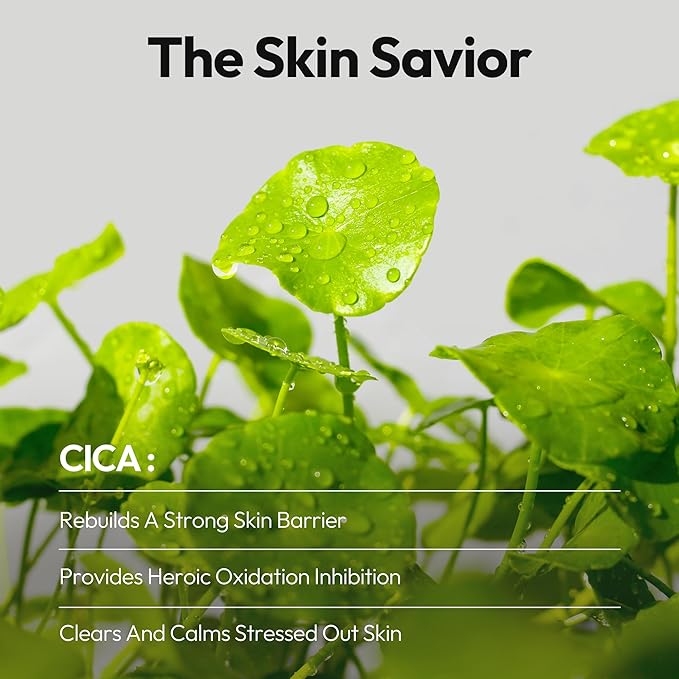 LAPCOS Cica Sheet Mask, Daily Face Mask with Cantella Plant Extract to Regenerate and Revitalize Skin, Korean Beauty Favorite, 5-Pack-Velvo Beauty