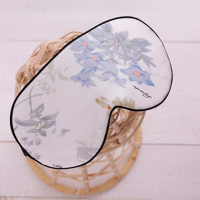 Feel 100% Pure Silk Eye Mask Sleep Eye Mask Eye Cover Eyeshade Sleeping Eye Mask Floral Colors (#30)-Velvo Beauty