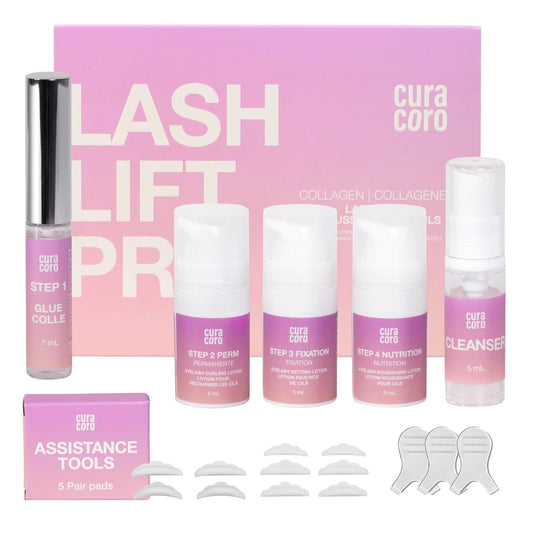 Curacoro Lash Lift Kit - Professional Eyelash Perm Kit, Semi-Permanent Lash Curling, Nourishing Collagen, Hygiene Safe & Easy to Clean, All-in-One for Professional Use-Velvo Beauty