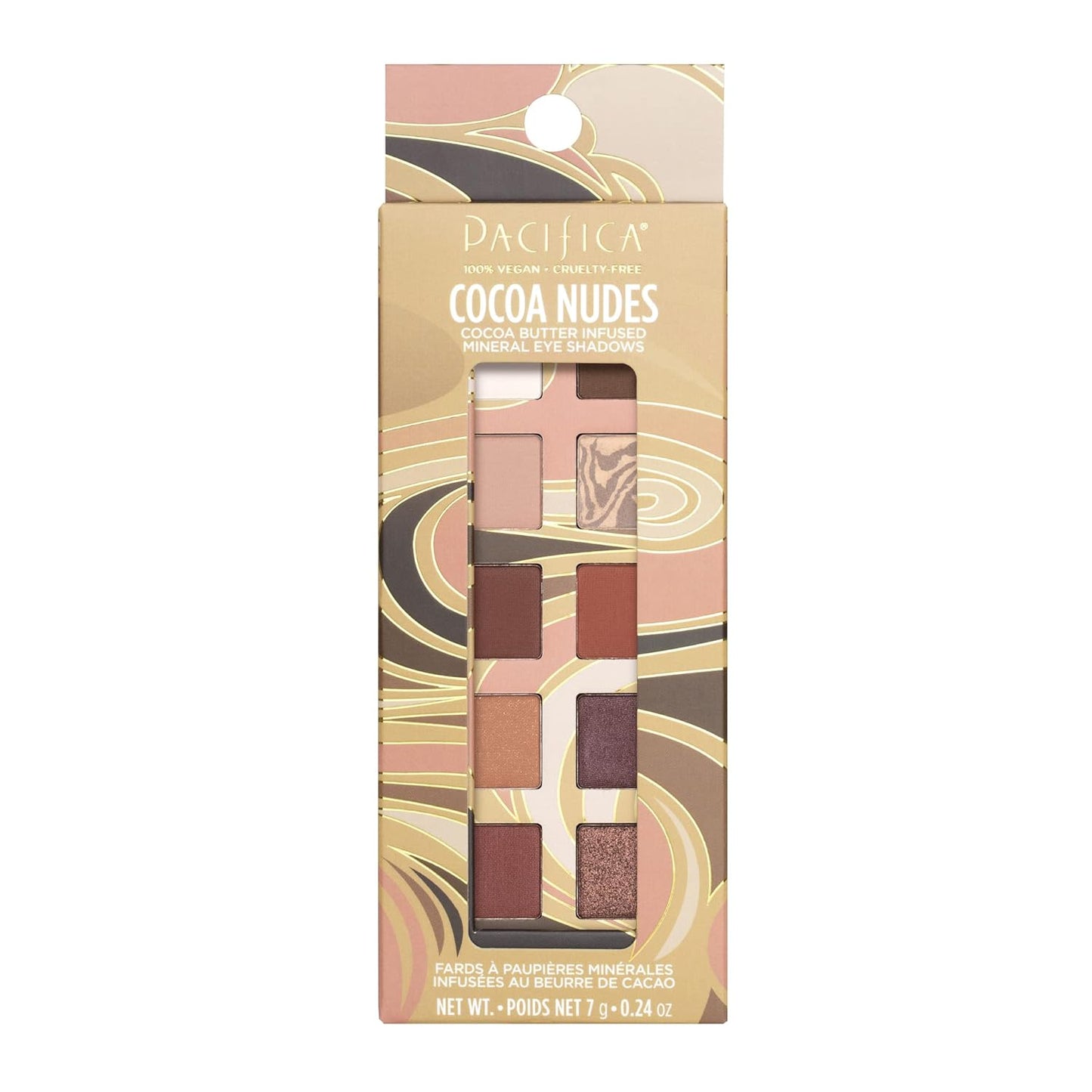 Pacifica Cocoa Nudes Mineral Eyeshadow Palette – 10 Shades Eye Makeup Naked Mineral Eye Shadow - Earth-Tone Rich Chocolate & Praline Neutral Talc-Free Highly Pigmented Cocoa Butter Clean Beauty Vegan-Velvo Beauty