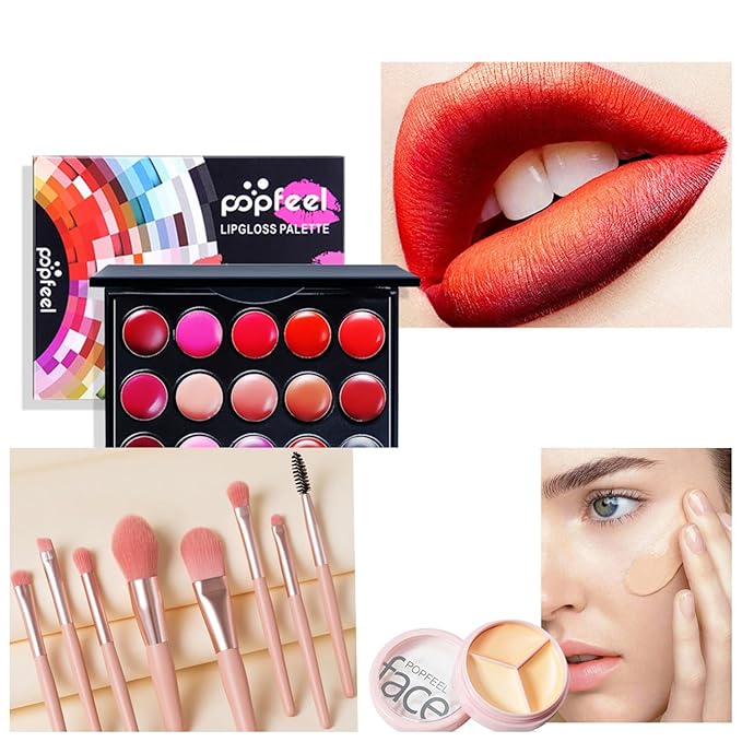 All In One Makeup Kit for Girls, Makeup Kit for Women Full Kit with Eye Shadow Palette, Makeup Brushes, Lipstick Palet, Eyebrow Pencil, Eyeliner, Concealer for Beginners and Professionals-Velvo Beauty