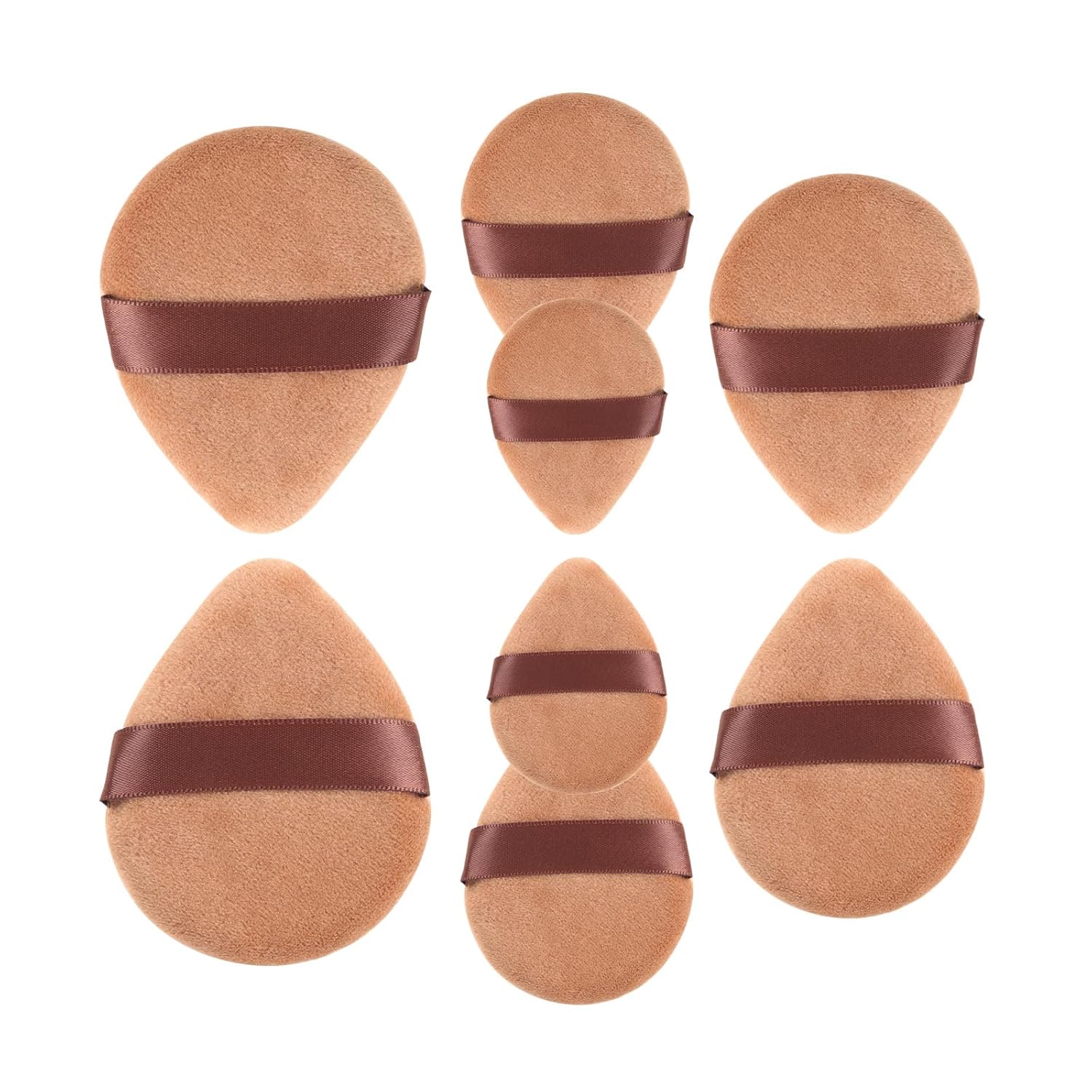 Powder Puff for Face Powder Triangle Beauty Blender Sponge Halo Glow Brown Powder Puff for Flawless Makeup Application-Velvo Beauty