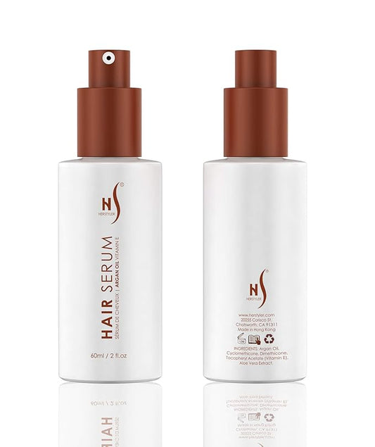 Herstyler Argan Oil Serum for Natural Shine - Anti-Frizz Straightening Serum for Damaged Tresses (Pack of 2)-Velvo Beauty
