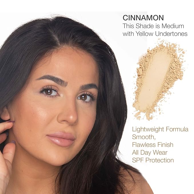 bellapierre Mineral Foundation SPF 15 - Loose Powder Foundation | Vegan & Cruelty Free Natural Makeup | Full Coverage Matte Finish | Hypoallergenic | Oil & Talc Free - 0.32 Oz - Cinnamon-Velvo Beauty