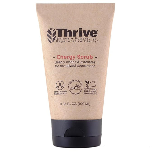 Thrive Natural Care Face Scrub - Gentle Exfoliating Face Wash Provides Deep Cleanse, Improves Skin Texture, Unclogs Pores - Vegan, Oil Free Exfoliator-Velvo Beauty