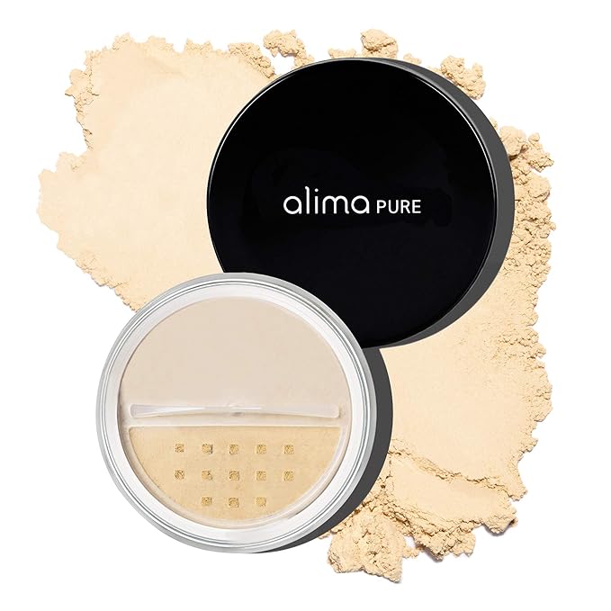 Alima Pure Matte Foundation Loose Mineral Powder Foundation Makeup, Loose Powder Makeup Oil Free Talc Free Powder, Natural Makeup Mineral Foundation Full Coverage Natural Foundation Powder .15 oz/4.5g-Velvo Beauty