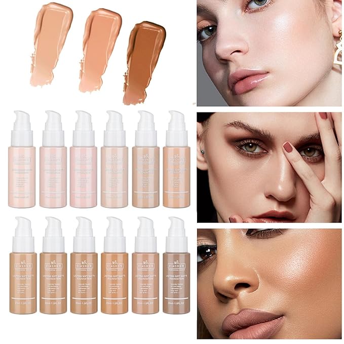 Flawless Matte Liquid Foundation Makeup, Vegan & Cruelty-Free, Liquid Oil-Free Foundation Face Makeup for Combination & Oily Skin, Longwear Medium-Full Coverage (01, 30ml)-Velvo Beauty