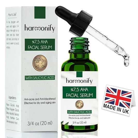 Pure Vitamin C Facial Serum with Salicylic Acid and Glycolic Acid, Anti-Wrinkle, Anti-Acne and Anti-Blackhead, Dark Spot Correcting, 7,5% AHA, Sebum Balance, ¾ oz-Velvo Beauty