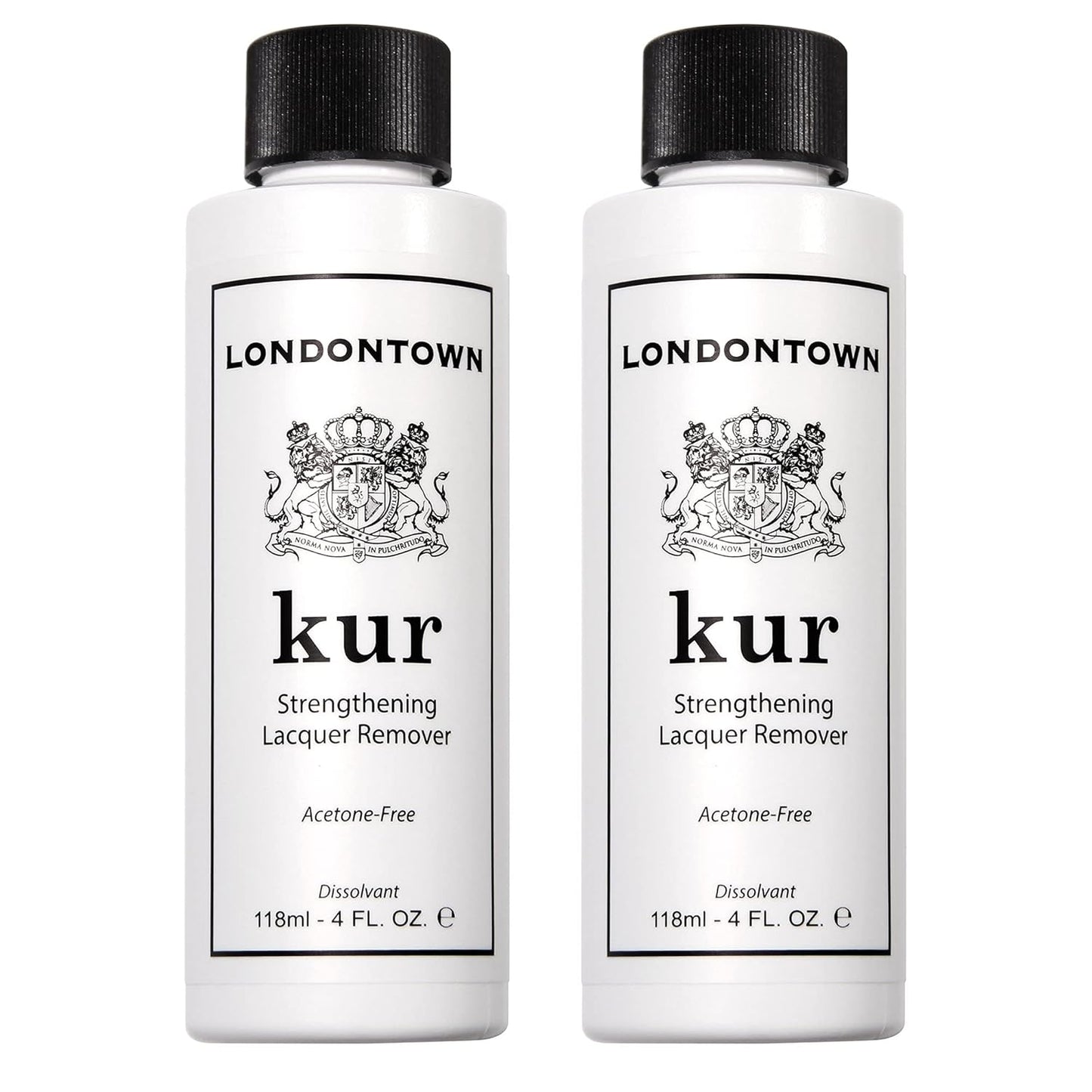 LONDONTOWN Acetone-Free Nail Polish Remover – Fast-Acting, Gentle Formula with Vitamins A & E, Removes Glitter & Dark Polish, Strengthens & Hydrates Nails, 4 fl oz each, Pack of 2-Velvo Beauty