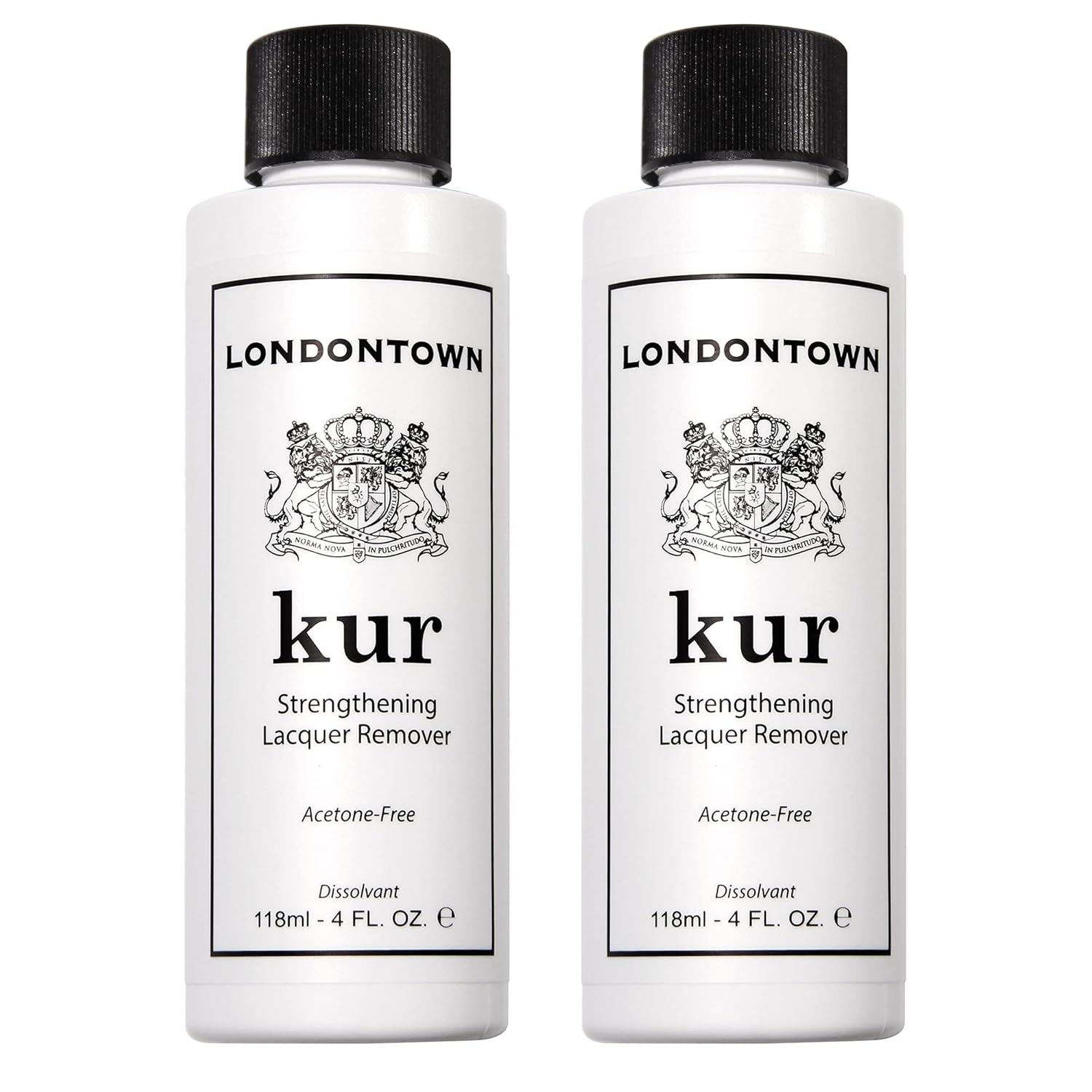 LONDONTOWN Acetone-Free Nail Polish Remover – Fast-Acting, Gentle Formula with Vitamins A & E, Removes Glitter & Dark Polish, Strengthens & Hydrates Nails, 4 fl oz each, Pack of 2-Velvo Beauty