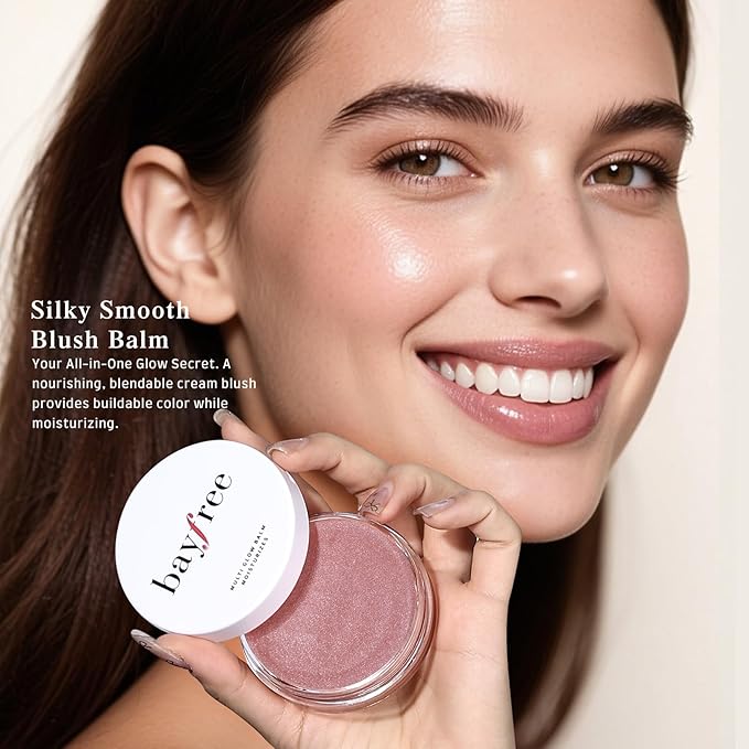 Multi Glow Balm, Cream Blush for Cheeks, Blush Balm Face Makeup, Radiant Finish, Hydrating, Creamy, Lightweight & Blendable Color, Face Makeup, 0.63 Oz-Velvo Beauty