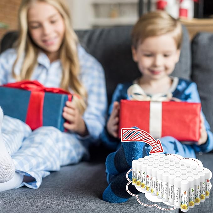 50 Pcs Bible Verse Lip Balm Bulk Christian Gift for Women Faith Religious Moisturizing Lip Care Product with Inspirational Scripture Happy Moment Praise God for Friend Teacher Worker Employee-Velvo Beauty