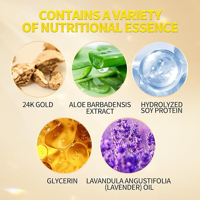 ROUSE Under Eye Patches (20 Pairs), 24K Gold Collagen Anti-Wrinkle Eye Mask Golden Anti-Aging Smooth Eye Pads for Dark Circles Puffy Eyes Moisturizing Nourishing-Velvo Beauty