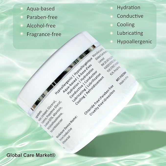 Preparation Gel – RF Conductive Gel with Hyaluronic Acid for Use With Radio Frequency Face and Body Machines, Skin Cooling Gel Primer for IPL Hair Removal Device-Velvo Beauty