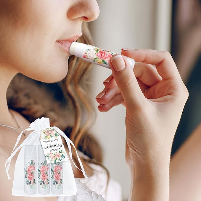 100 Pack Thank You Gifts Lip Balm Bulk Party Supplies Employee Appreciation Gifts for Guests Wedding Bridal Shower Bachelorette Gifts Baby Shower Favors for Coworkers Women Homeless Nurse-Velvo Beauty