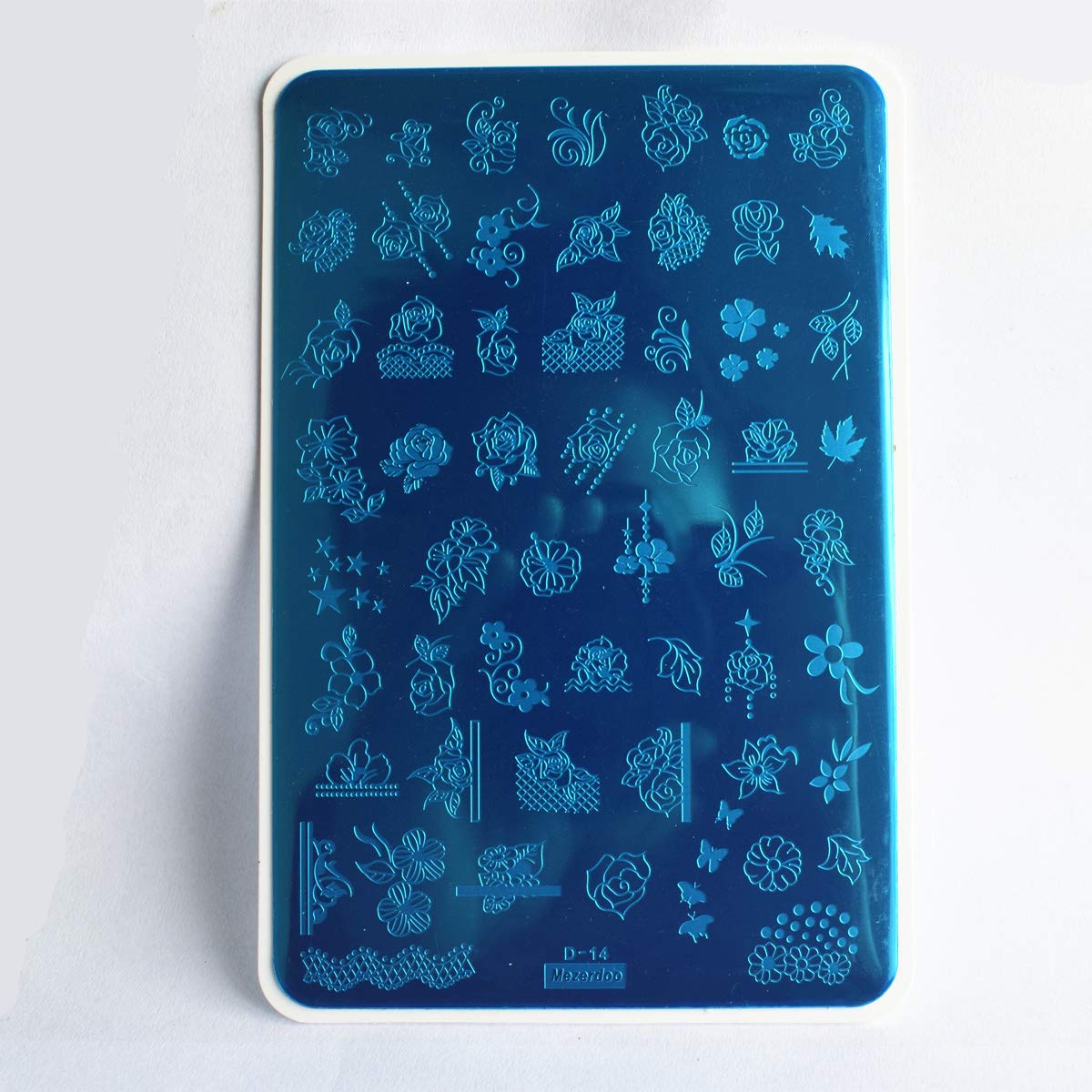 2pcs Floral Animal Series Nail Stamping Plates Template Plants Unicorn Nail Stamp Plates Cute Cat Panda Fox Manicure Image Stamper Plate Flowers Stainless Steel Nail Art Stencil-Velvo Beauty