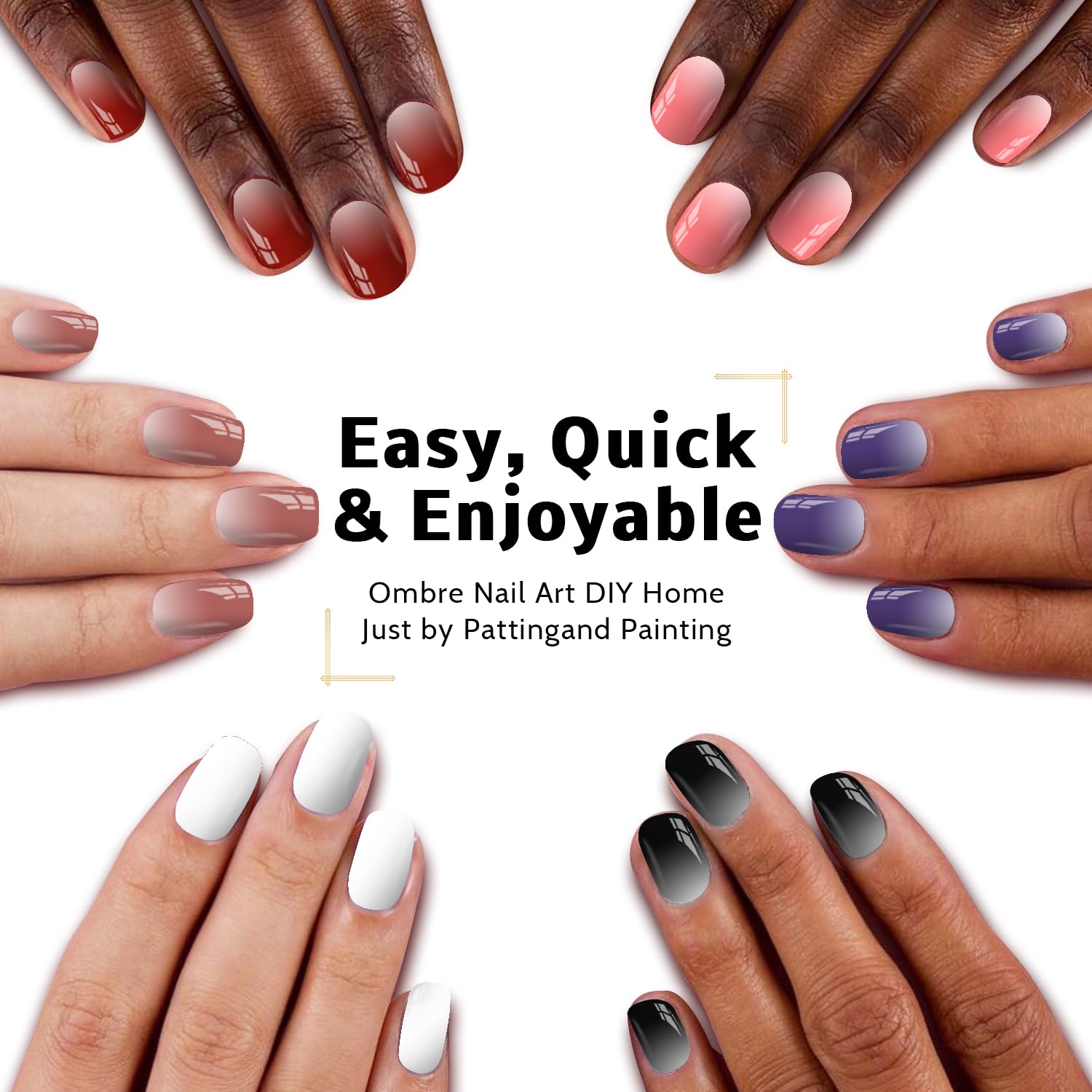 Sponge Pat Paint Nail Gel, 9 Colors Ombre Nails Gradient Gel Nail Blush Blooming Aura Nails Drawing Stripper Floral Painting Nail Art, No Wipe, UV/LED Curing (9 Colors H)-Velvo Beauty