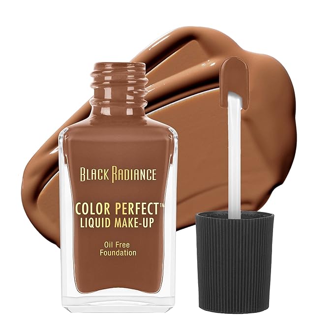 Black Radiance Color Perfect Liquid Full Coverage Foundation Makeup, Brownie, 1 Ounce-Velvo Beauty