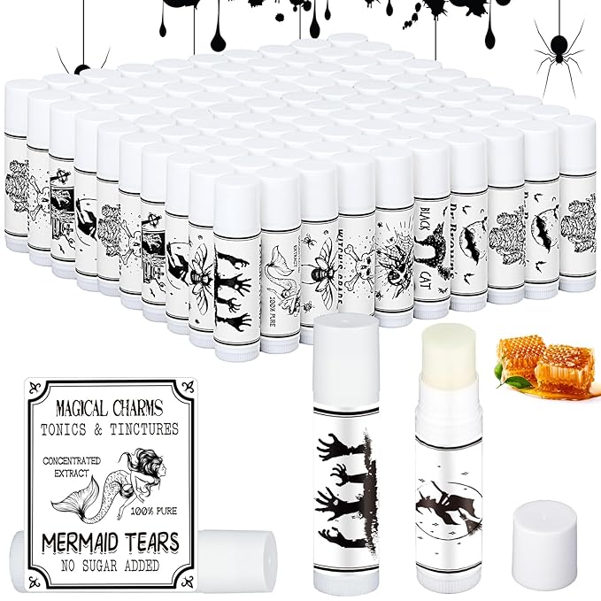 Dunzy 100 Pack Hello Fall Thanksgiving Party Gifts Bulk Lip Balms Favors Employee Appreciation Gifts Thank You Gifts Team Inspirational Gifts for Women Men Coworkers Satff Teachers(Bat)-Velvo Beauty