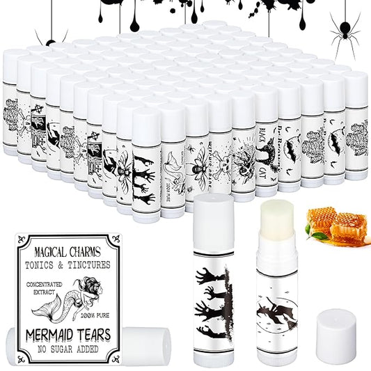 Dunzy 100 Pack Hello Fall Thanksgiving Party Gifts Bulk Lip Balms Favors Employee Appreciation Gifts Thank You Gifts Team Inspirational Gifts for Women Men Coworkers Satff Teachers(Bat)-Velvo Beauty