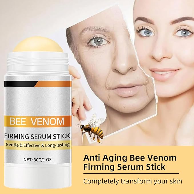 Bee Venom Firming Serum Stick, 2PCS Anti-Aging Face Cream, Lifts and Tightens the Skin, Hydrating, Lifting & Restoring Skin Elasticity, Bee Venom Body Tightening Cream for Women & Men-Velvo Beauty