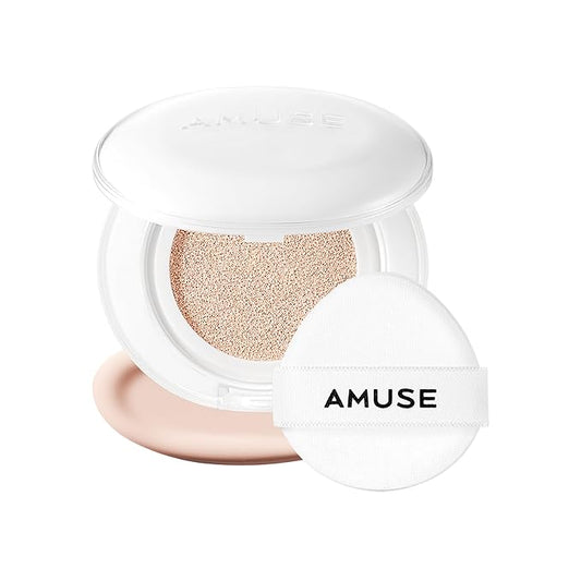 Amuse SEOUL Ceramic Skin Perfector Cushion Foundation 01 PORCELAIN | Long-lasting, Lightweight, Semi-matte, Flawless Coverage, Hypoallergenic, Vegan, Korean Beauty (15g / 0.52oz.)-Velvo Beauty